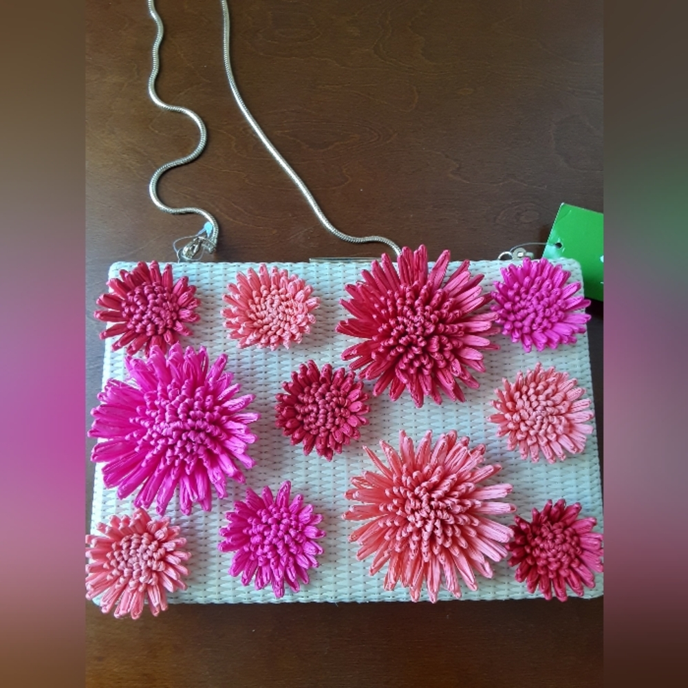 Kate Spade Floral Emanuelle Montigo Natural Clutch